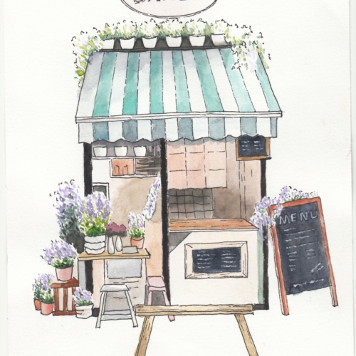 watercolor,水彩,贝大大