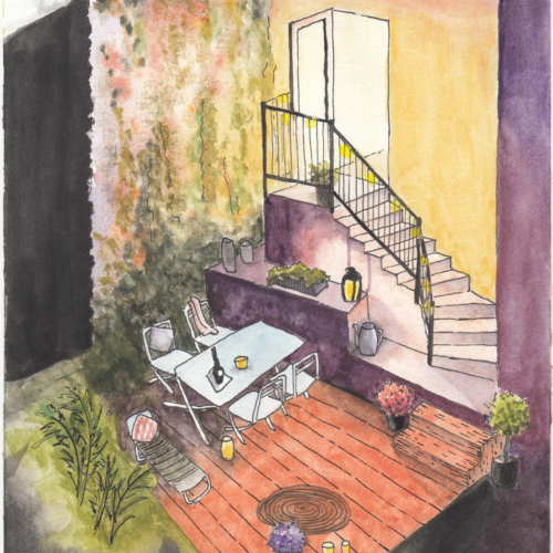 watercolor,水彩,贝大大