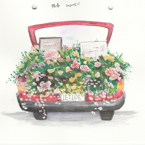 watercolor,水彩,贝大大
