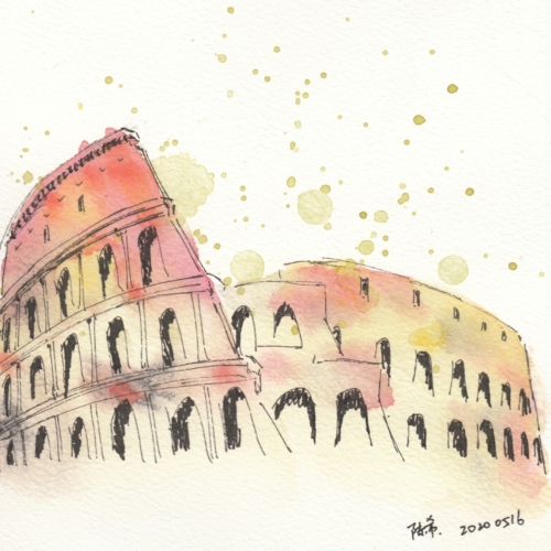 watercolor,水彩,贝大大