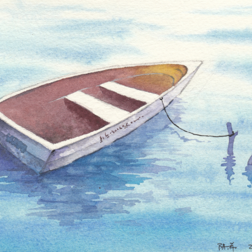watercolor,水彩,飞乐鸟