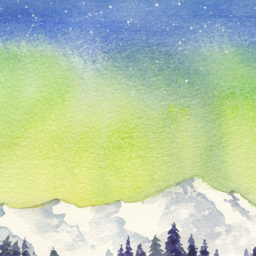 watercolor,水彩,飞乐鸟