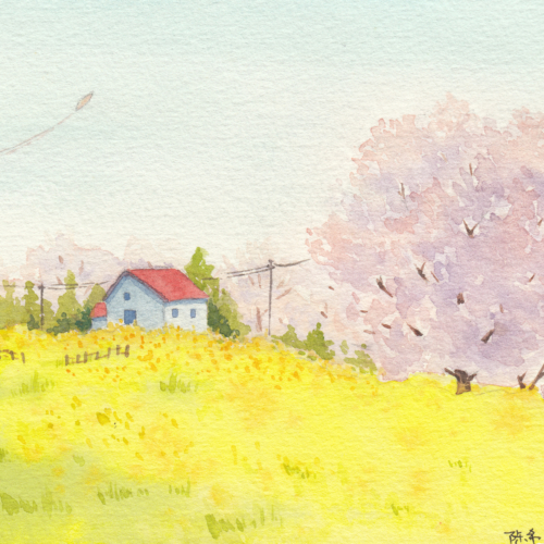 watercolor,水彩,飞乐鸟