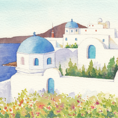 watercolor,水彩,飞乐鸟