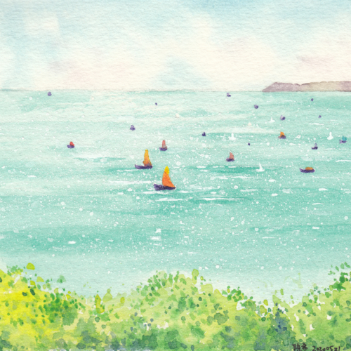 watercolor,水彩,飞乐鸟