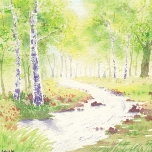 watercolor,水彩,飞乐鸟