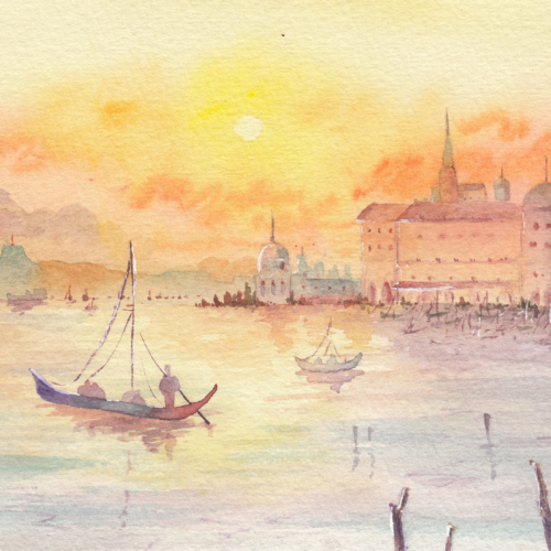 watercolor,水彩,飞乐鸟