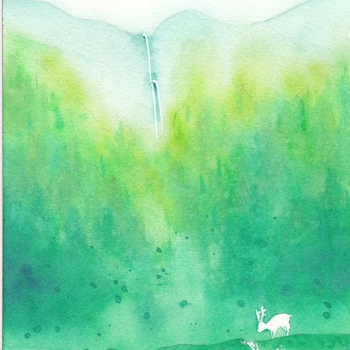 watercolor,水彩,飞乐鸟