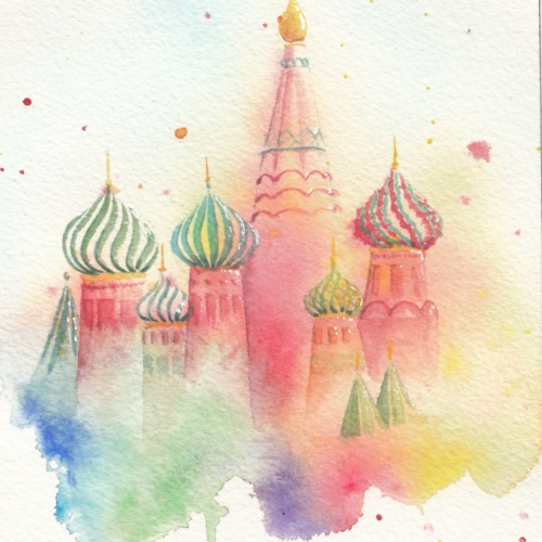 watercolor,水彩,贝大大