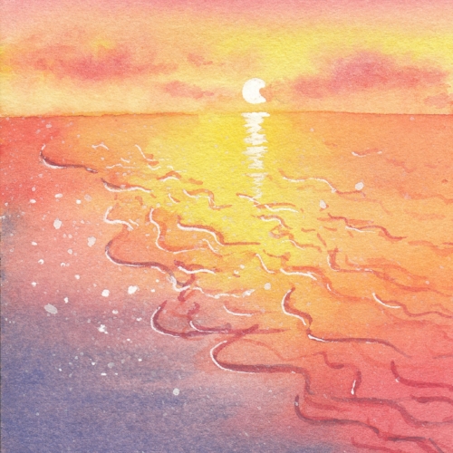watercolor,水彩,飞乐鸟