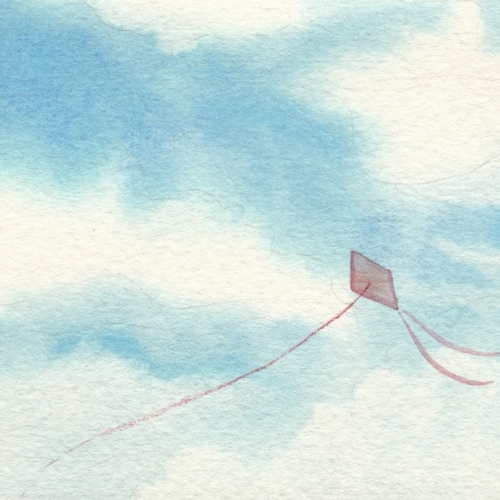 watercolor,水彩,飞乐鸟