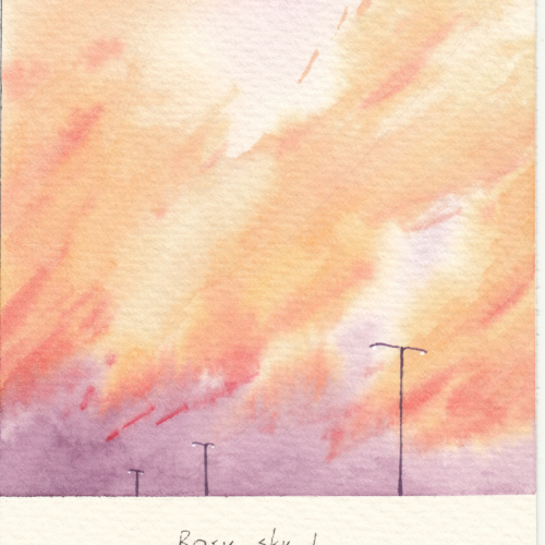watercolor,水彩,飞乐鸟